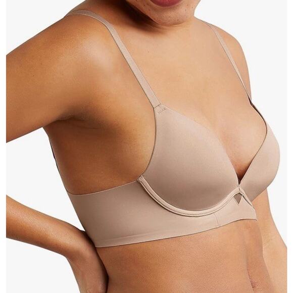 Maidenform Bra Lift T-Shirt Underwire Sz 36D Nude RN #15763 CONVERTABLE Support - Picture 2 of 4